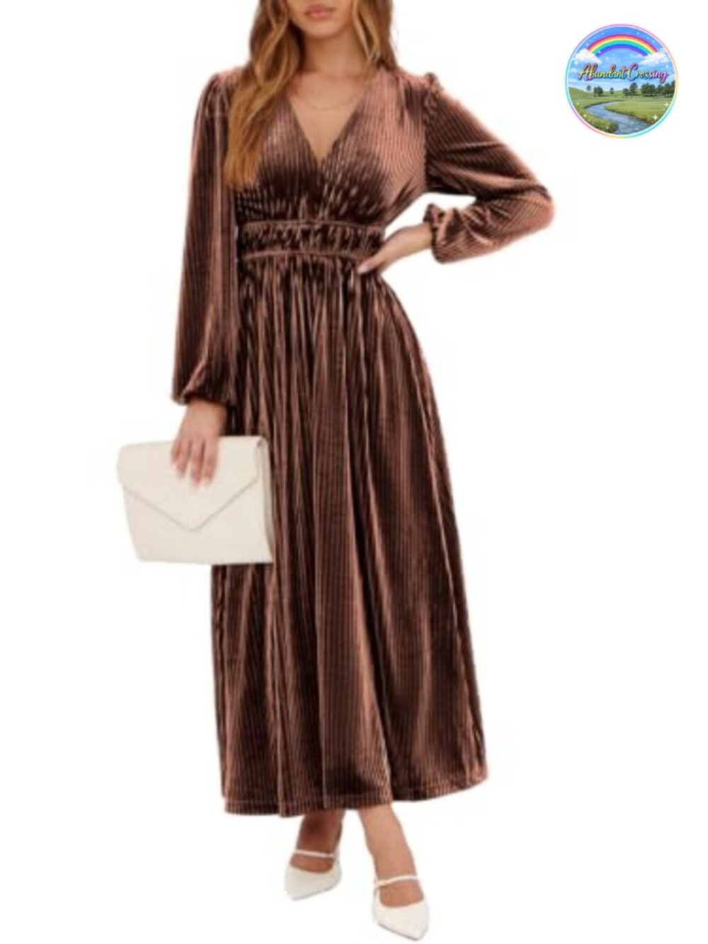 Women's Velvet Long Sleeve Maxi Dress Formal Wedding Guest Cocktail Fall Winter